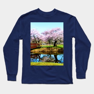 Spring - Cherry Trees in the Park Long Sleeve T-Shirt